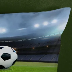 Pure dekbedovertrek voetbal - 1 persoons 140x200/220 cm - Multi - Microvezel