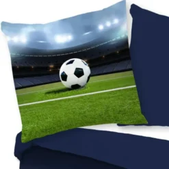 Pure dekbedovertrek voetbal - 1 persoons 140x200/220 cm - Multi - Microvezel