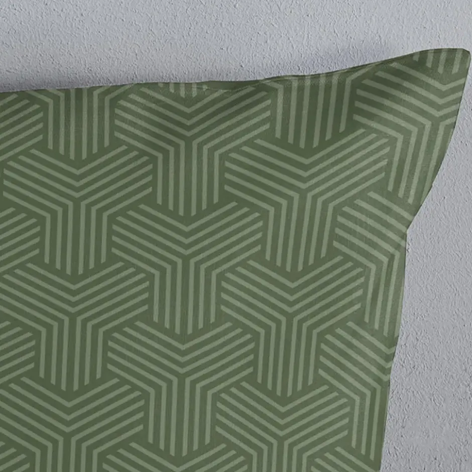 Pure Groningen Dekbedovertrek Groen-1-persoons (140 x 200/220 cm)