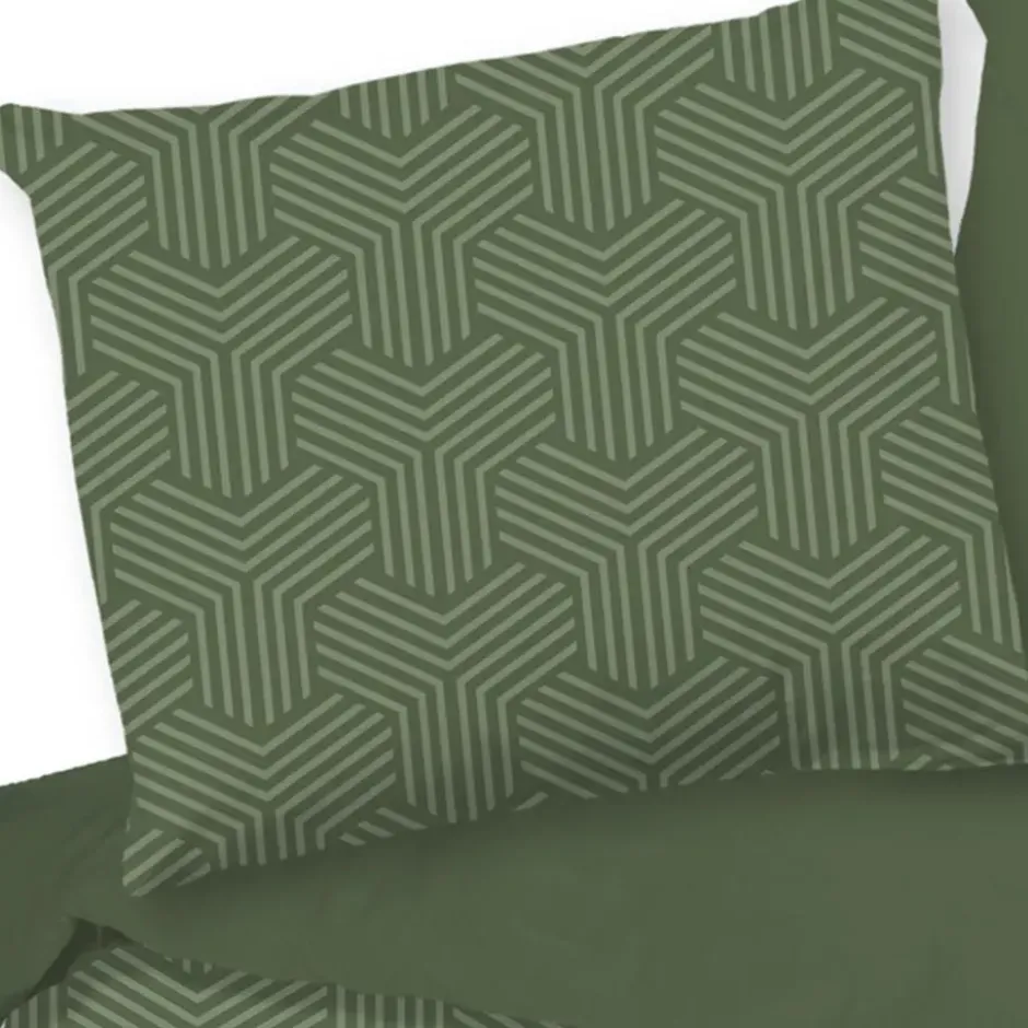 Pure Groningen Dekbedovertrek Groen-1-persoons (140 x 200/220 cm)
