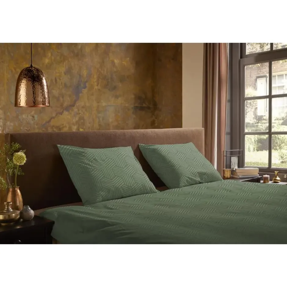 Pure Groningen Dekbedovertrek Groen-2-persoons (200 x 200/220 cm)