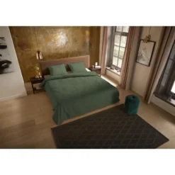 Pure Groningen Dekbedovertrek Groen-2-persoons (200 x 200/220 cm)