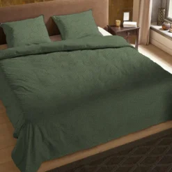 Pure Groningen Dekbedovertrek Groen-2-persoons (200 x 200/220 cm)