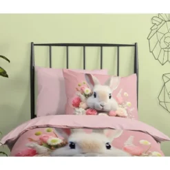 Pure Lief Konijntje Kinderdekbedovertrek Roze