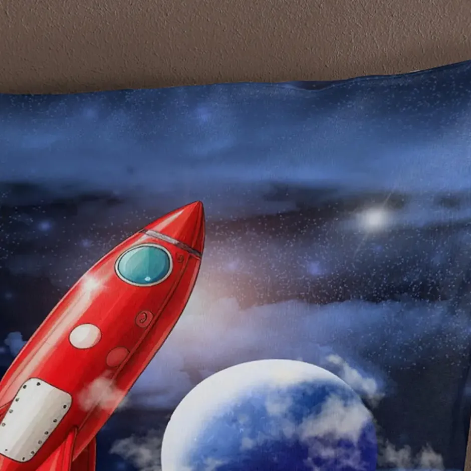 Pure Rocket Kinderdekbedovertrek Blauw