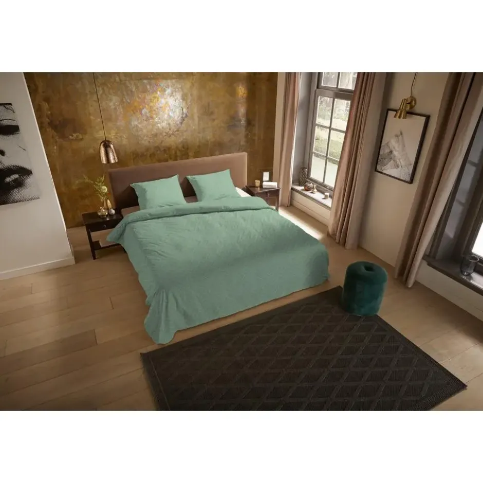 Pure Rotterdam Dekbedovertrek Groen-2-persoons (200 x 200/220 cm)