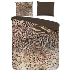Pure Skins Dekbedovertrek Bruin-Lits-jumeaux (240 x 200/220 cm)