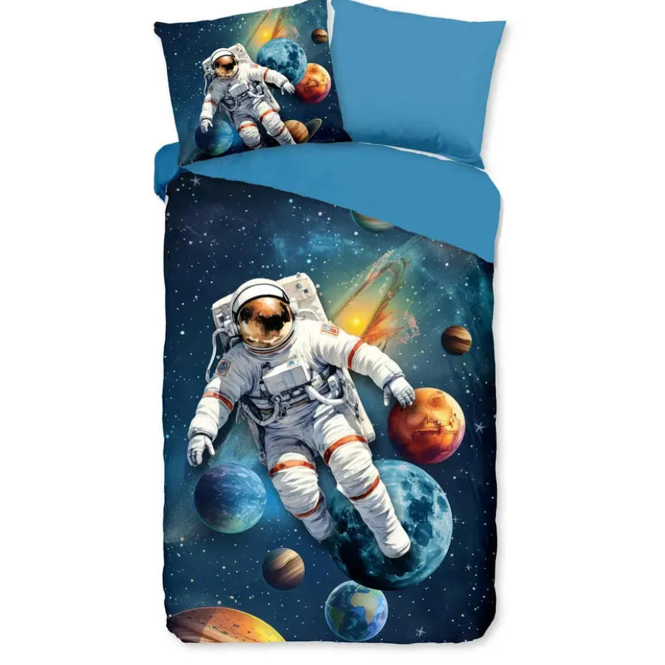 Pure Space Explorer Kinderdekbedovertrek Blauw