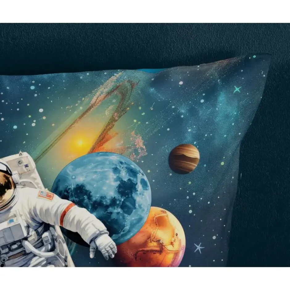 Pure Space Explorer Kinderdekbedovertrek Blauw