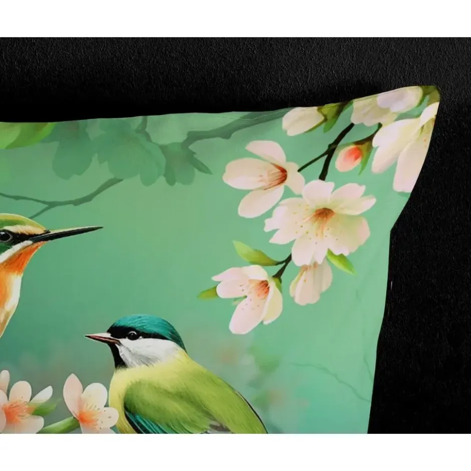 Pure Tropische Vogels Dekbedovertrek Groen-Lits-jumeaux (240 x 200/220 cm)