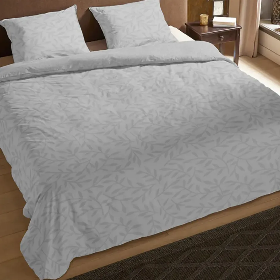 Pure Venlo Dekbedovertrek Grijs-1-persoons (140 x 200/220 cm)