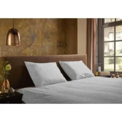 Pure Venlo Dekbedovertrek Grijs-1-persoons (140 x 200/220 cm)
