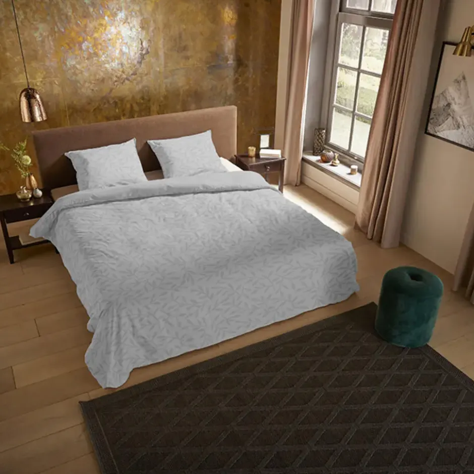 Pure Venlo Dekbedovertrek Grijs-1-persoons (140 x 200/220 cm)