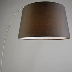 Qazqa booglamp arc_basic zilverkleurig e27