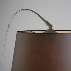 Qazqa booglamp arc_basic zilverkleurig e27