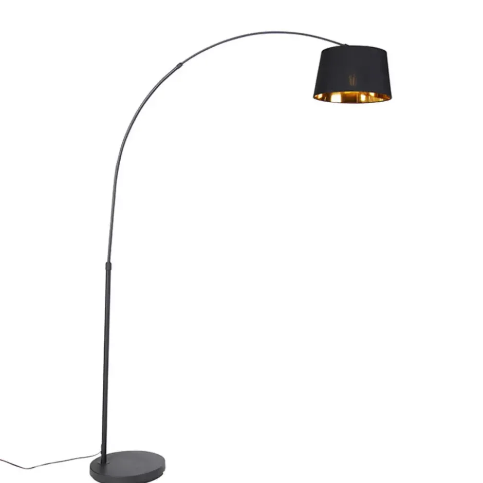 Qazqa booglamp arc-basic zwart e27