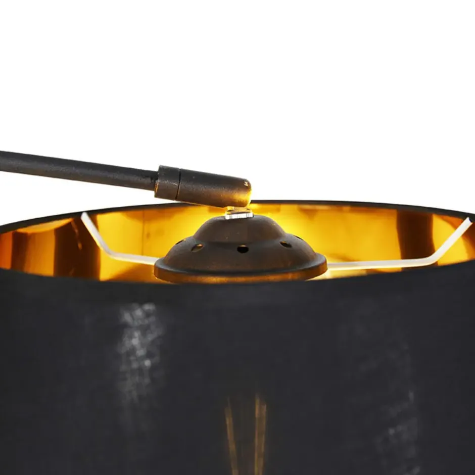 Qazqa booglamp arc-basic zwart e27
