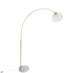 Qazqa booglamp arc goudkleurig e27
