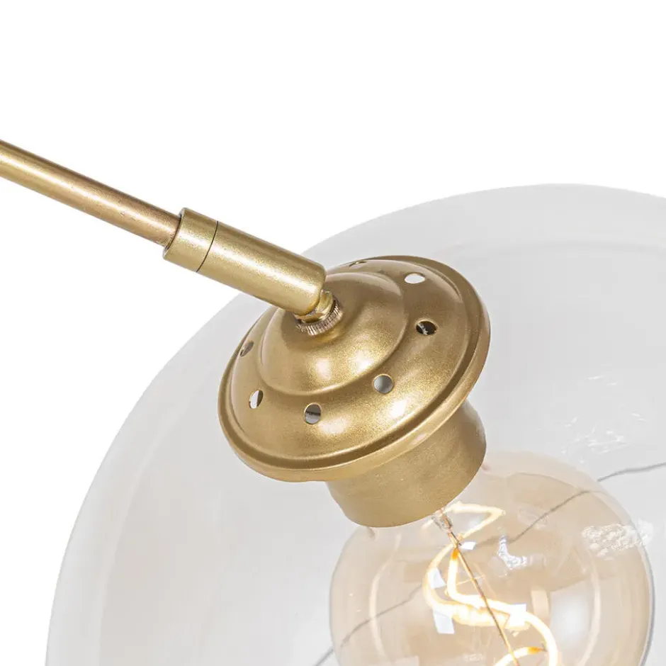 Qazqa booglamp arc goudkleurig e27
