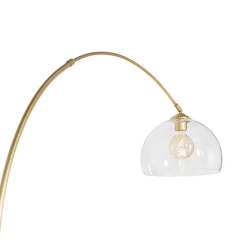 Qazqa booglamp arc goudkleurig e27
