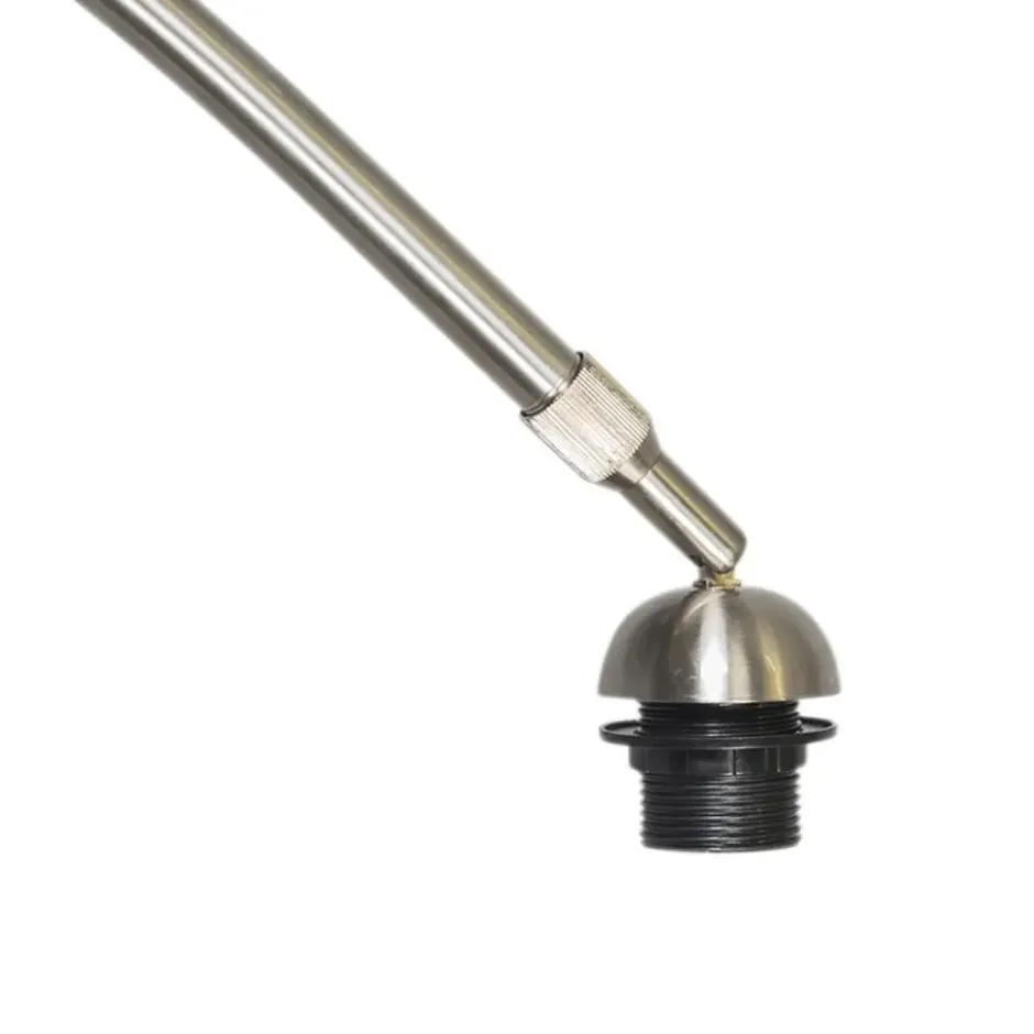 Qazqa booglamp arc zilverkleurig e27