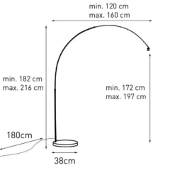 Qazqa booglamp arc zilverkleurig e27