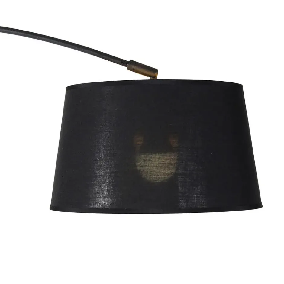 Qazqa booglamp arc zwart e27
