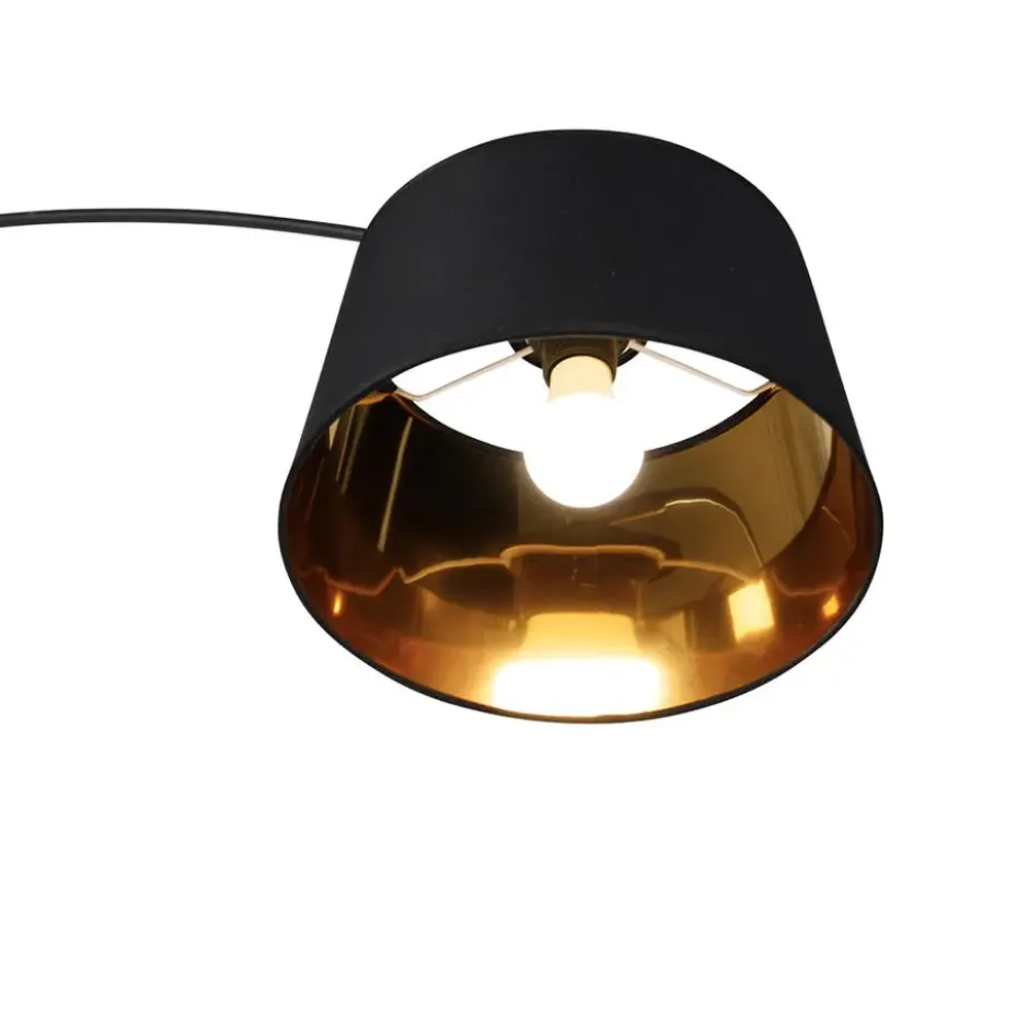 Qazqa booglamp arc zwart e27