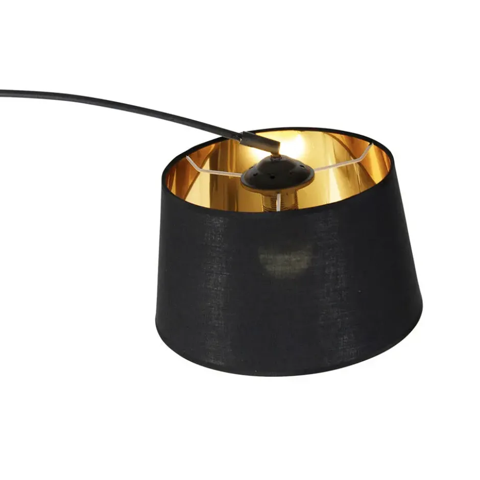 Qazqa booglamp arc zwart e27