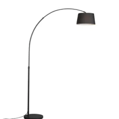 Qazqa booglamp arc zwart e27