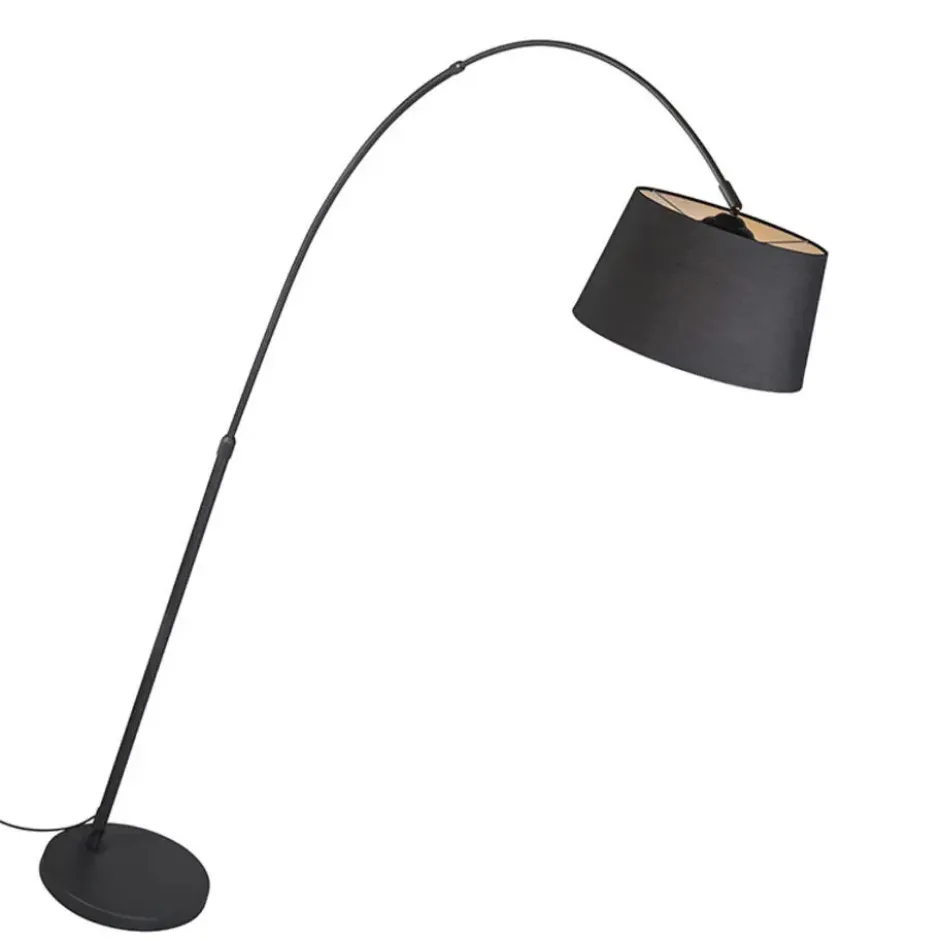 Qazqa booglamp arc zwart e27