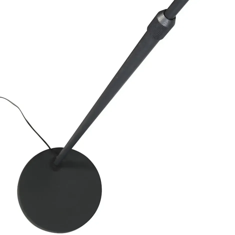 Qazqa booglamp arc zwart e27