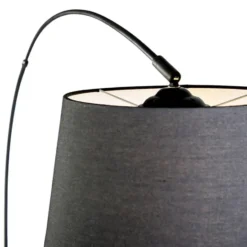 Qazqa booglamp arc zwart e27