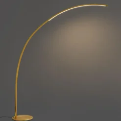 Qazqa booglamp arlow goudkleurig geïntegreerde led