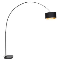 Qazqa booglamp shade-duo zwart e27