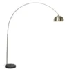 Qazqa booglamp xxl zilverkleurig e27