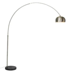 Qazqa booglamp xxl zilverkleurig e27