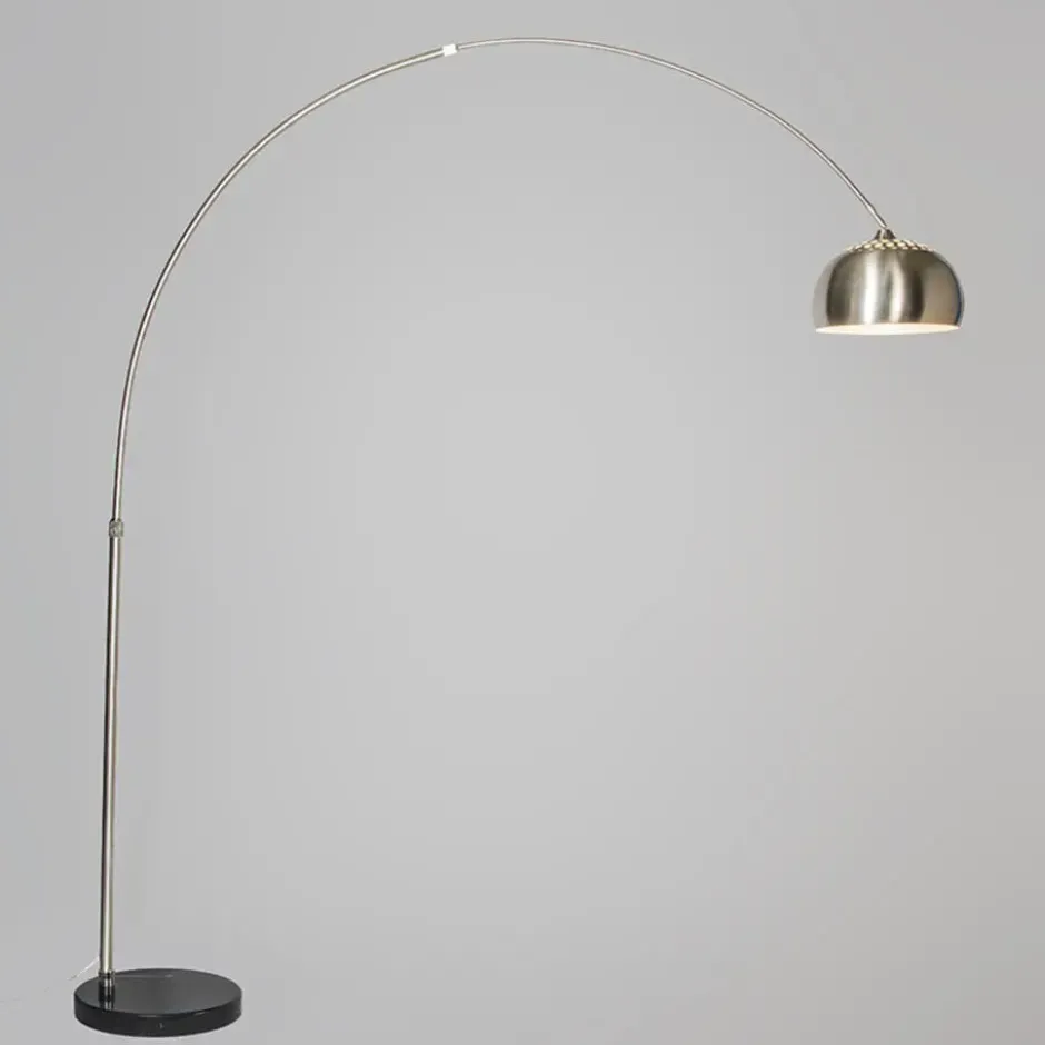 Qazqa booglamp xxl zilverkleurig e27