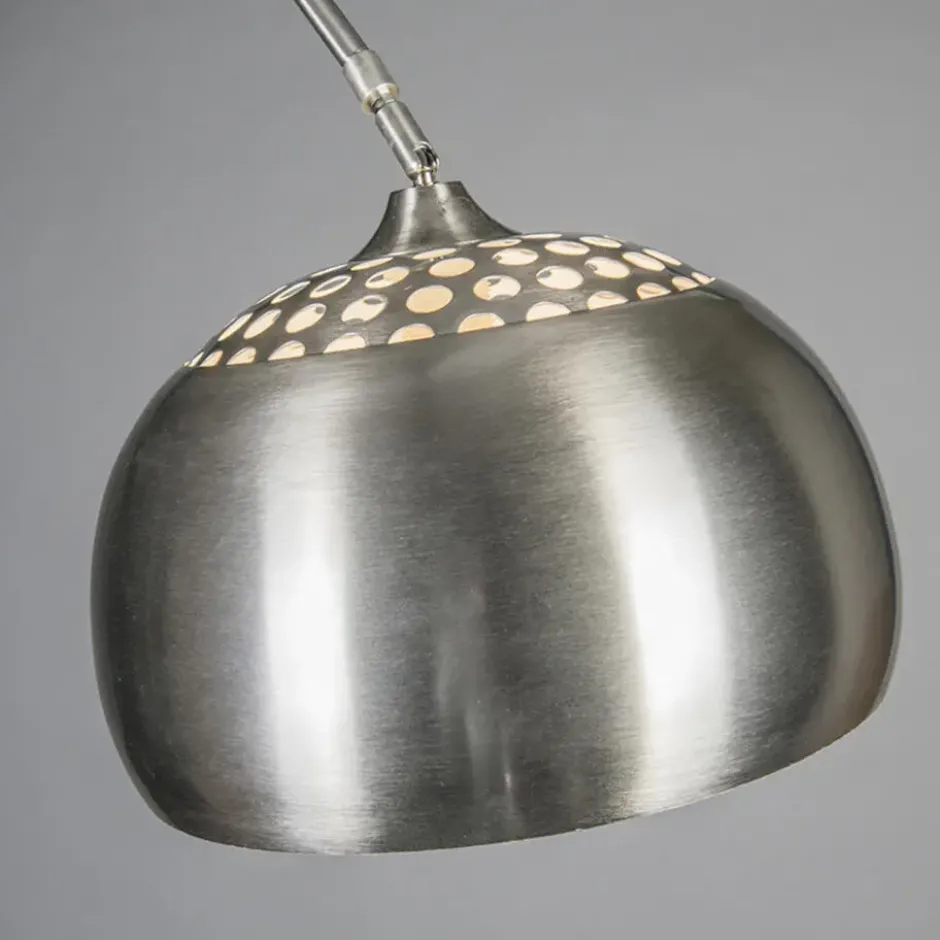 Qazqa booglamp xxl zilverkleurig e27