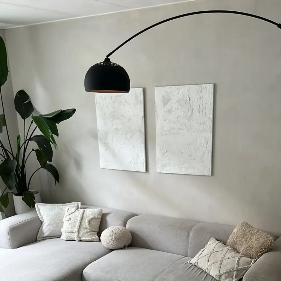 Qazqa booglamp xxl zwart e27