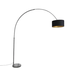 Qazqa booglamp xxl zwart e27