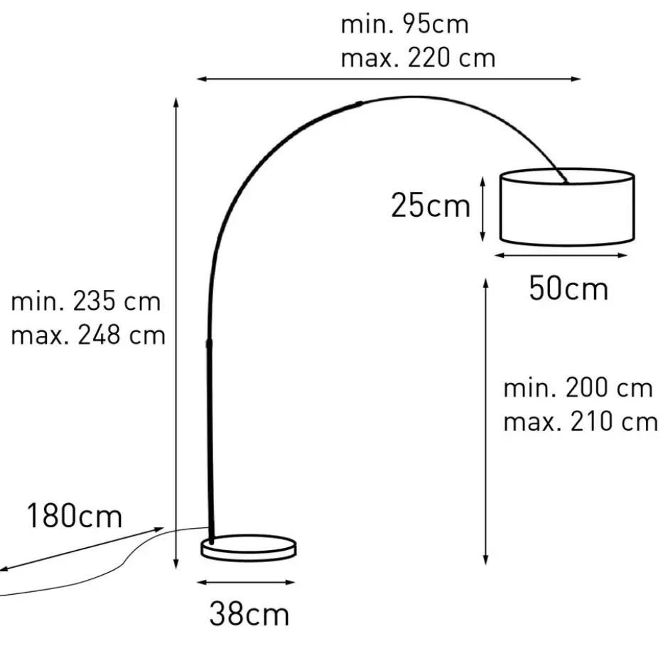 Qazqa booglamp xxl zwart e27