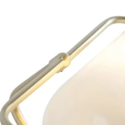 Qazqa bureaulamp banker goudkleurig e27