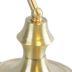 Qazqa bureaulamp banker goudkleurig e27