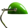 Qazqa bureaulamp banker groen e27