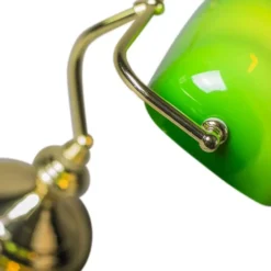 Qazqa bureaulamp banker groen e27
