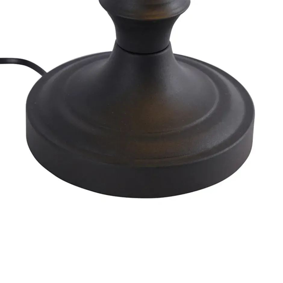 Qazqa bureaulamp banker zwart e27