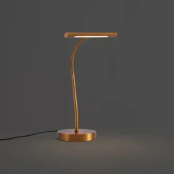 Qazqa bureaulamp tableau bronskleurig