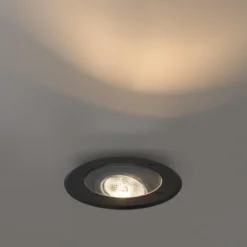 Qazqa grondspot delux zwart gu10