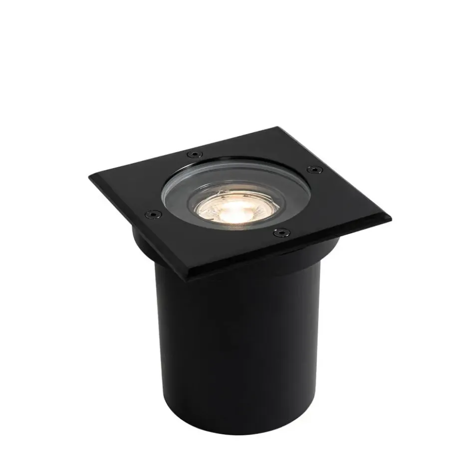 Qazqa grondspot delux zwart gu10
